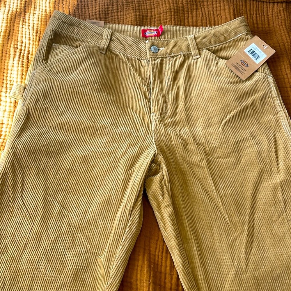 Dickies Carpenter Pant, Juniors, High Rise, Tan Corduroy, New w Tags, NWT, 5/27